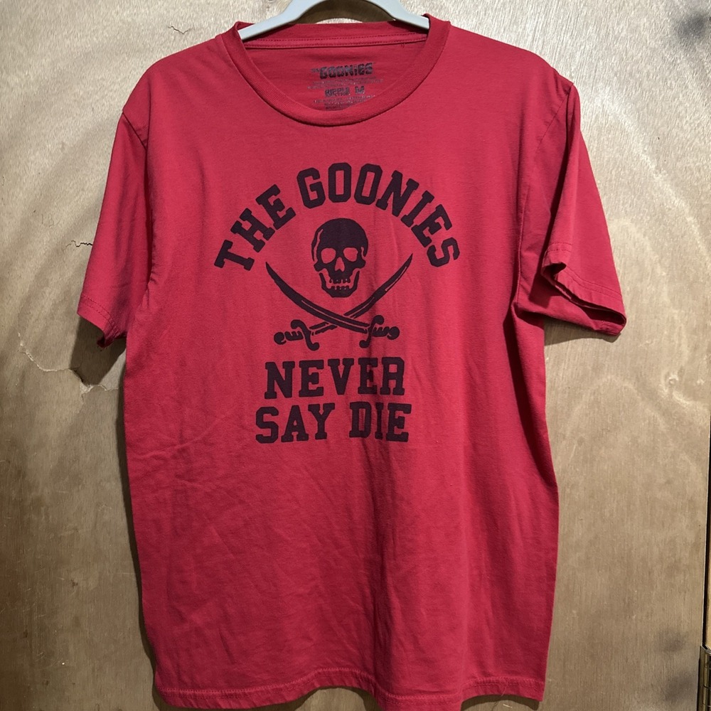 Retro Official Ripple Junction The Goonies NEVER SAY DIE Red T Shirt Size Medium